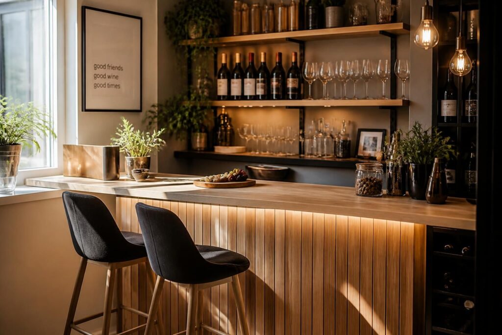 découvrez des idées simples et malines pour aménager un coin apéro ou bar chez vous, et créez un espace convivial et stylé pour vos moments de partage.
