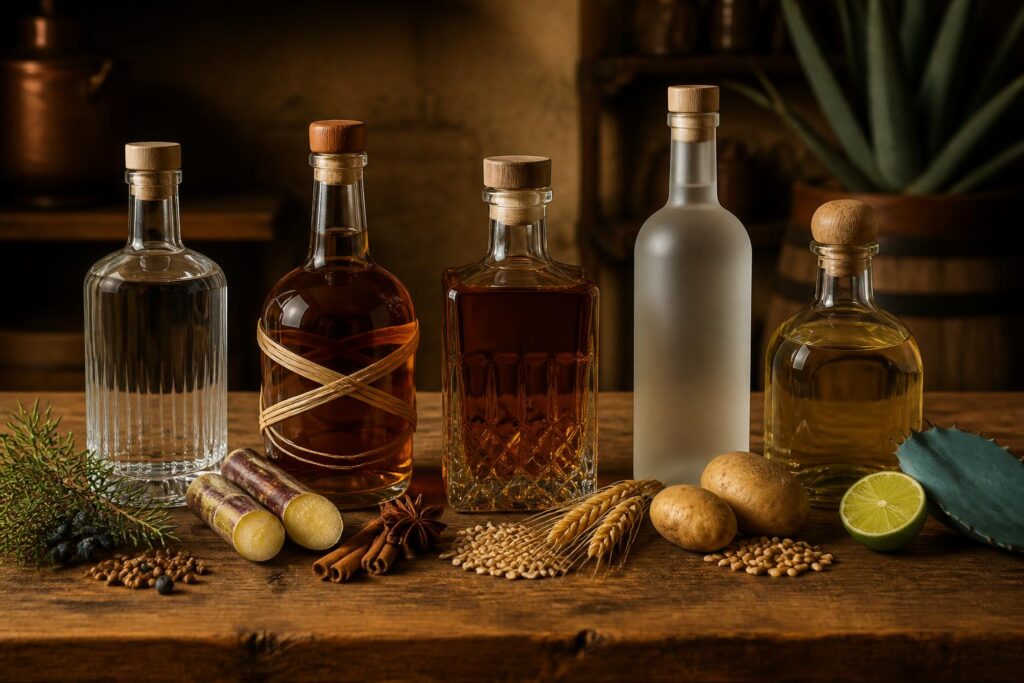 découvrez les origines des spiritueux tels que le gin, rhum, whisky, vodka et tequila, ainsi que leurs accords parfaits pour sublimer vos dégustations.