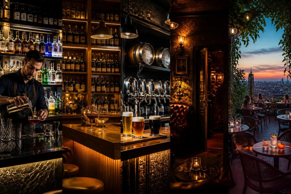 découvrez les grands types de bars incontournables : cocktails raffinés, caves à vins, bars à bières artisanales, speakeasies secrets et rooftops branchés pour toutes vos envies.